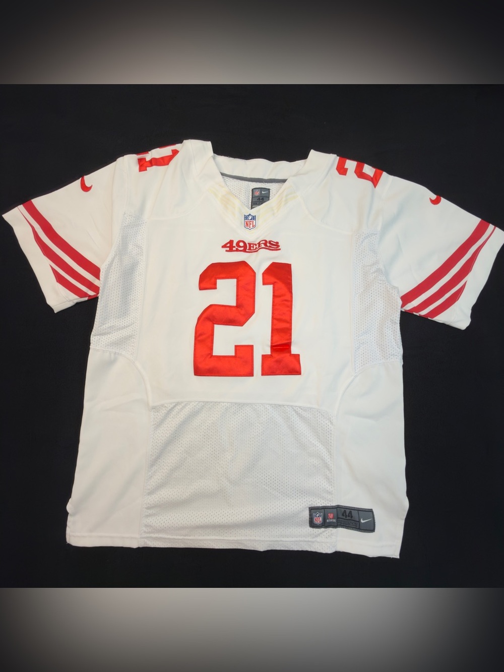 Frank Gore SF 49ers Nike Elite Authentic Jersey Size 44 Stitched NFL White